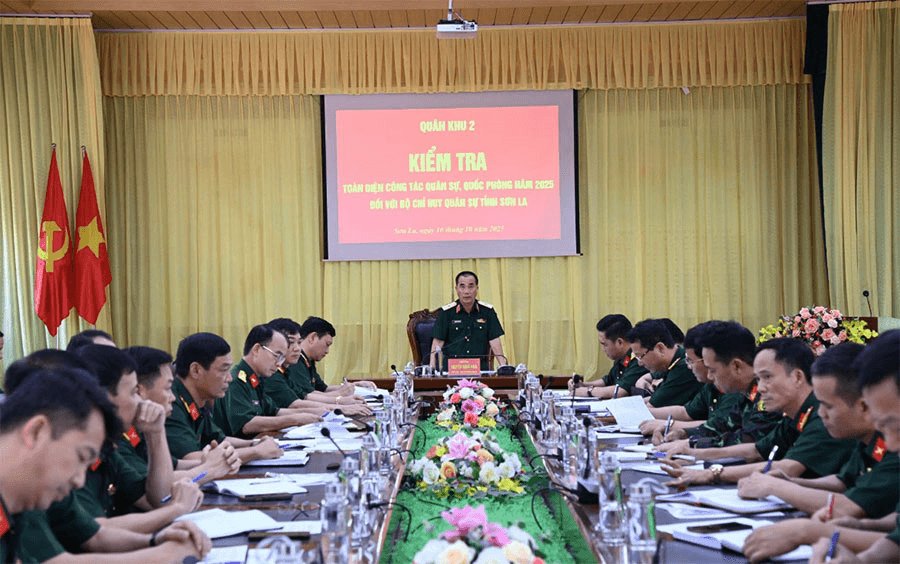 Quân khu 2 kiểm tra toàn diện công tác quân sự, quốc phòng năm 2025