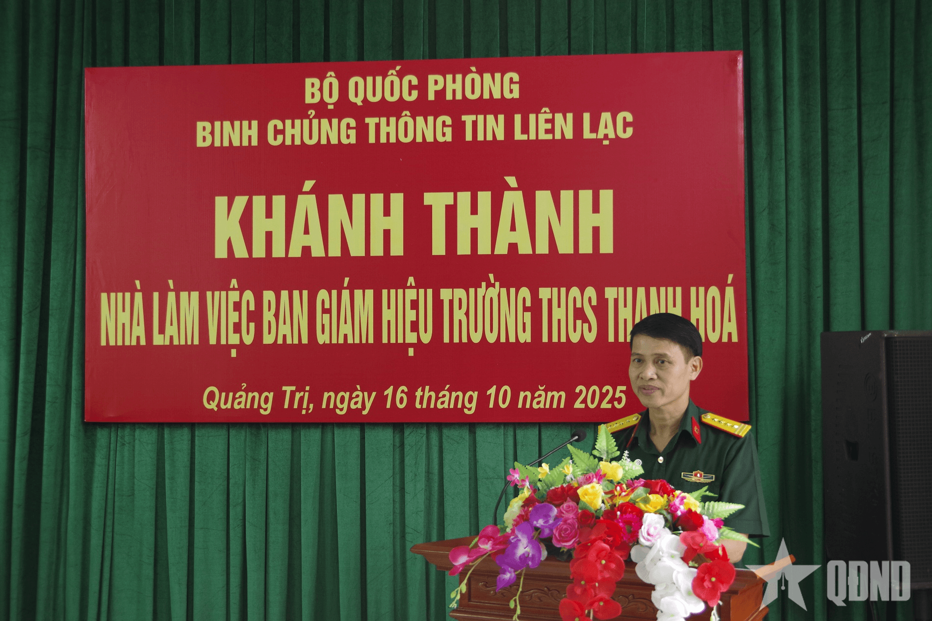 Binh chủng Thông tin liên lạc khánh thành và bàn giao Nhà Ban giám hiệu tặng Trường THCS Thanh Hóa