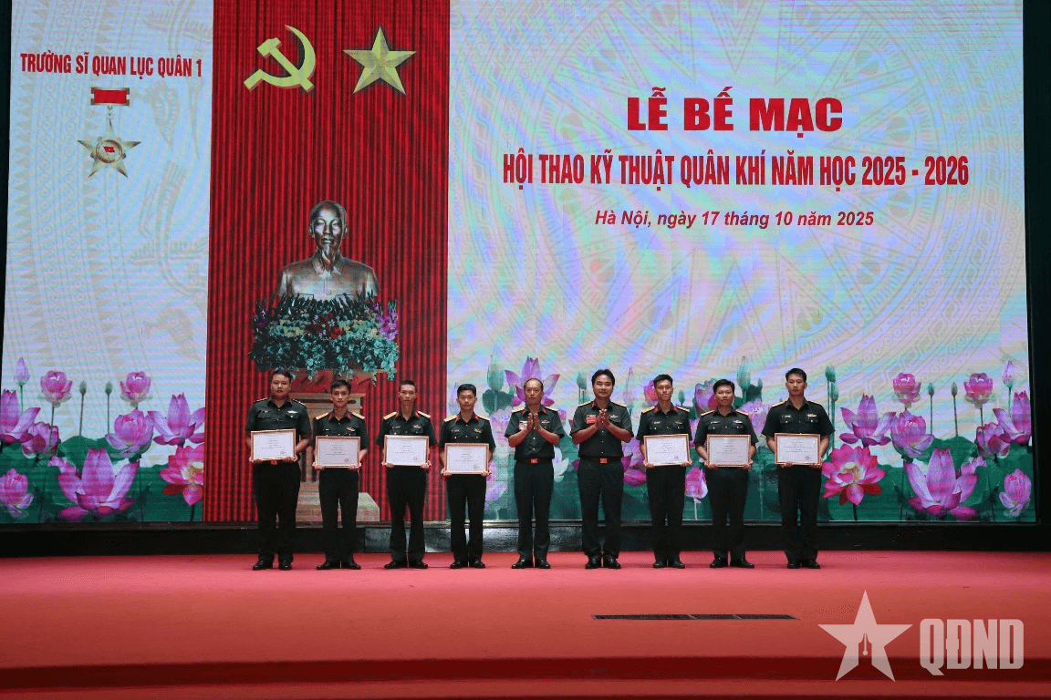 Trường Sĩ quan Lục quân 1 bế mạc hội thao kỹ thuật quân khí