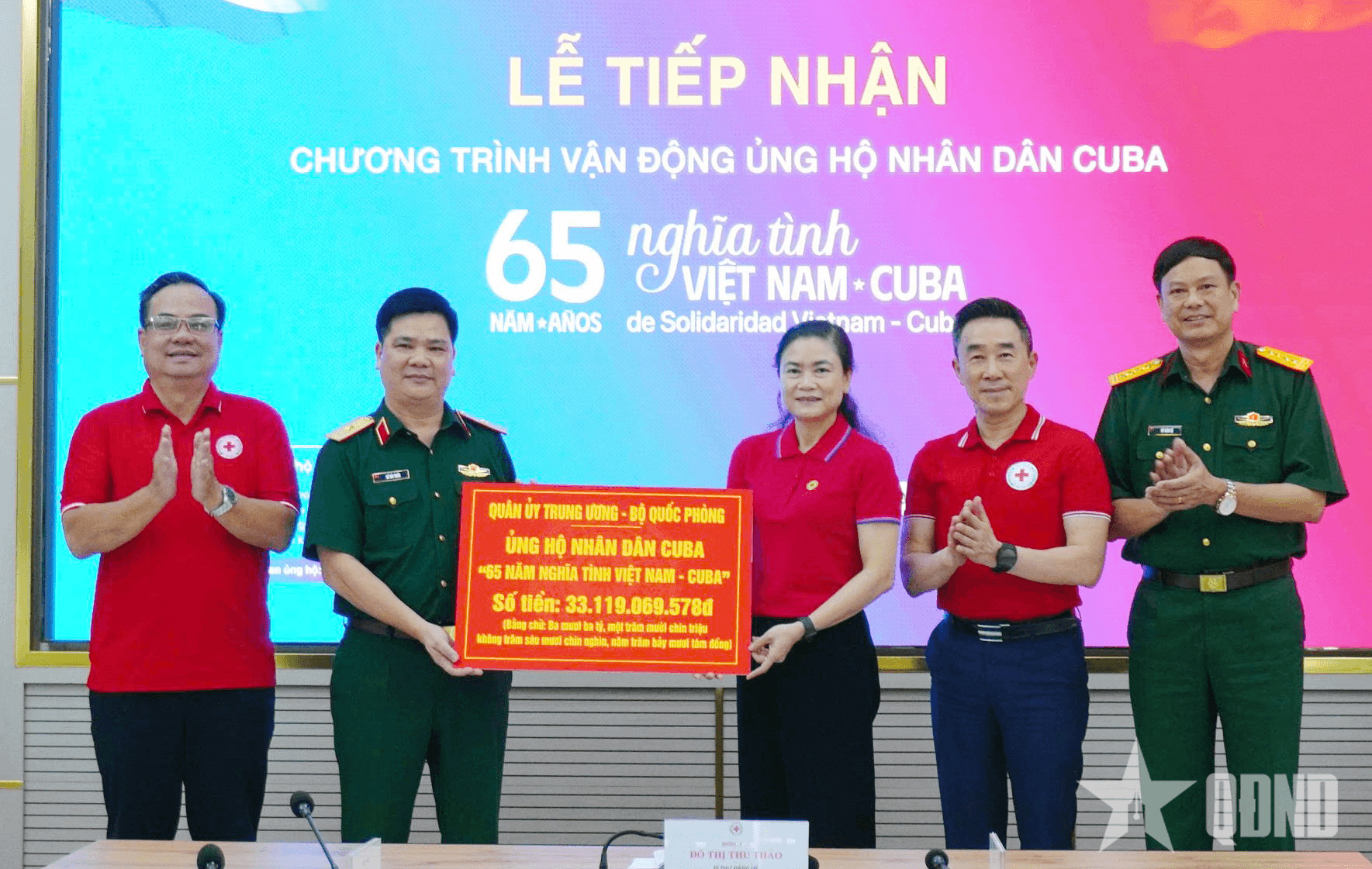Quân ủy Trung ương, Bộ Quốc phòng trao hơn 33 tỷ đồng ủng hộ nhân dân Cuba