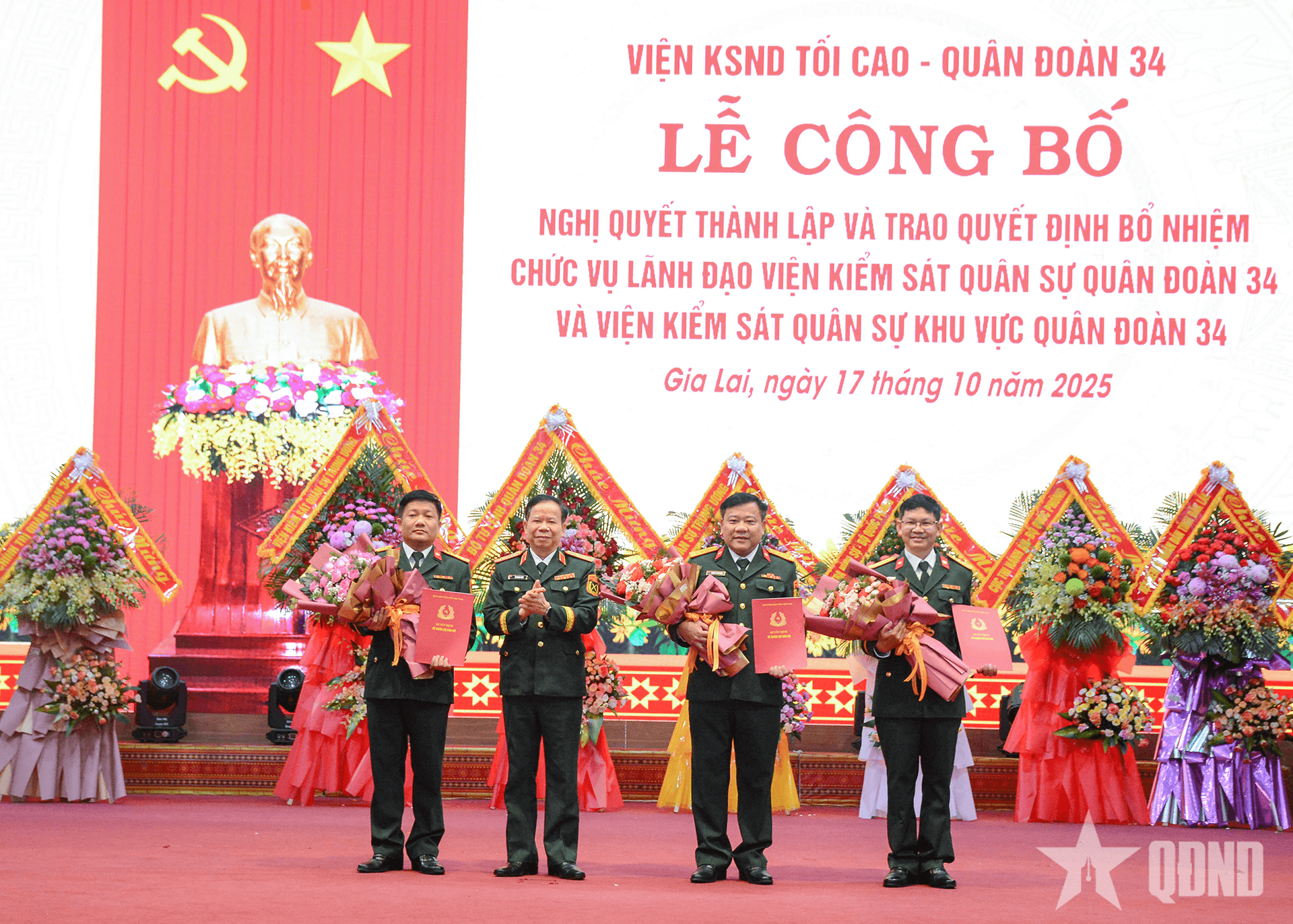 Công bố quyết định thành lập Viện Kiểm sát quân sự Quân đoàn 34 và Viện Kiểm sát quân sự khu vực Quân đoàn 34