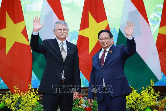 Thủ tướng Phạm Minh Chính hội kiến Chủ tịch Quốc hội Hungary Kover Laszlo