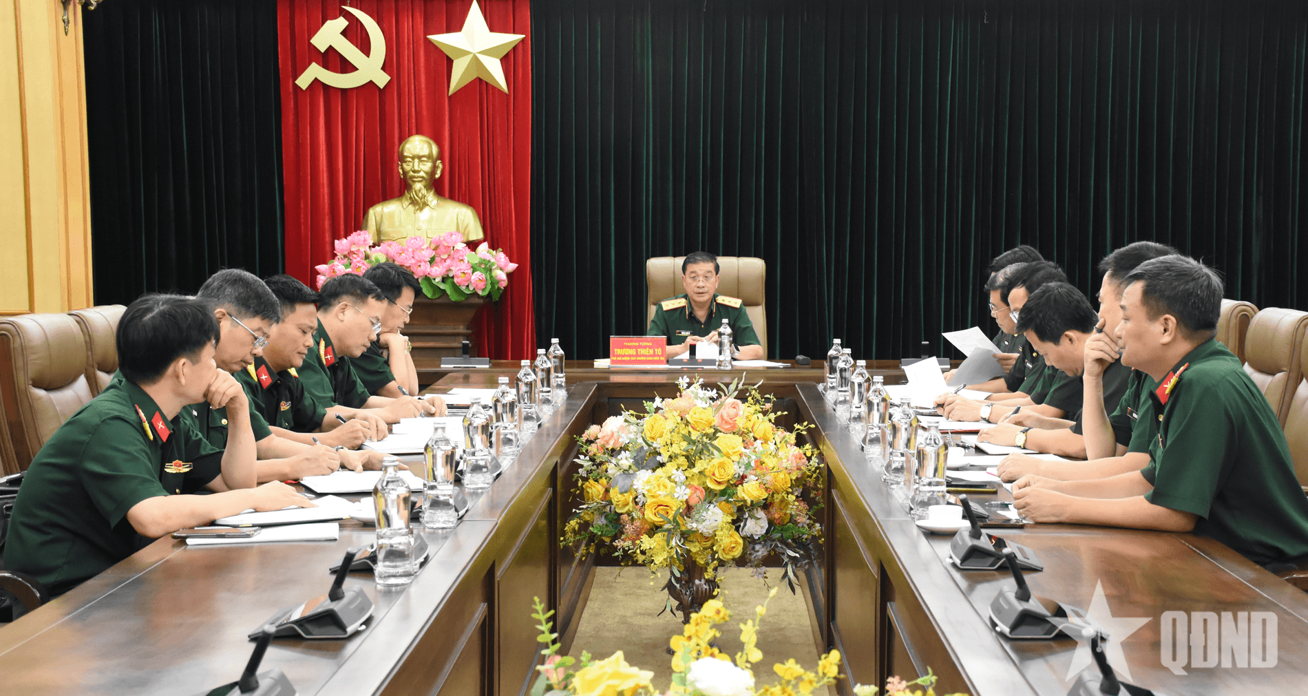 Thượng tướng Trương Thiên Tô chủ trì họp đoàn kiểm tra công tác Đảng, công tác chính trị năm 2025
