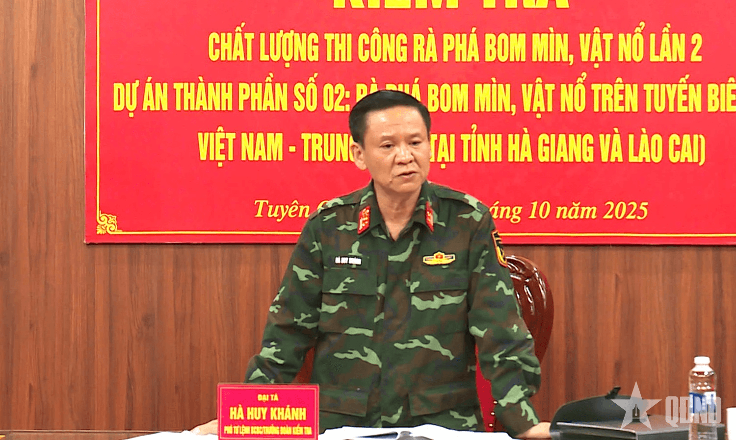 Binh chủng Công binh kiểm tra công tác rà phá bom mìn, vật nổ tại tỉnh Tuyên Quang