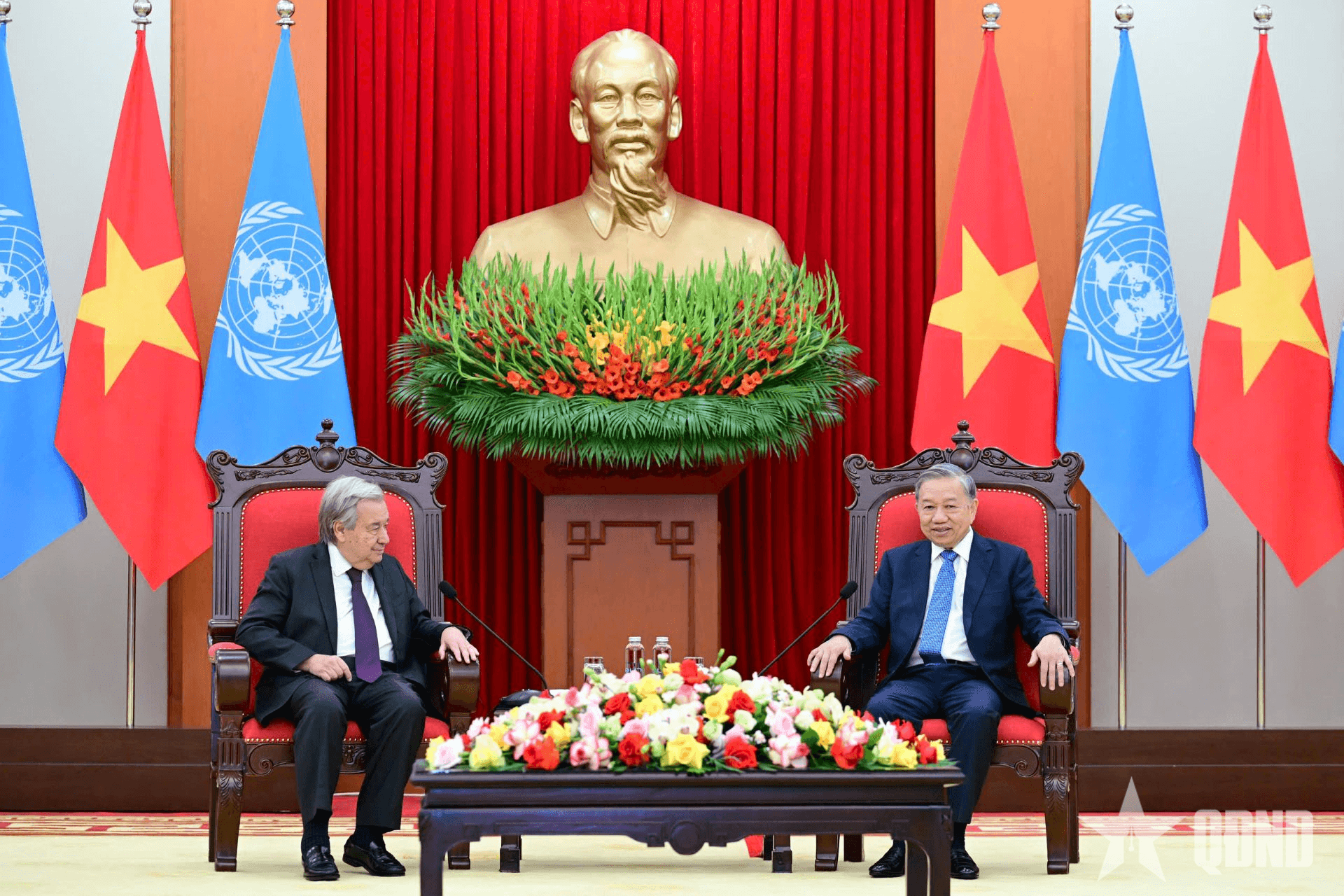 Tổng Bí thư Tô Lâm tiếp Tổng Thư ký Liên hợp quốc António Guterres