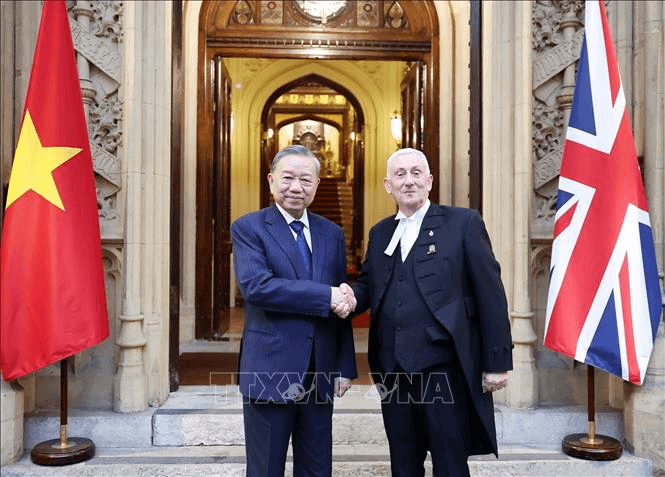 Tổng Bí thư Tô Lâm hội kiến Chủ tịch Hạ viện Anh Lindsay Hoyle