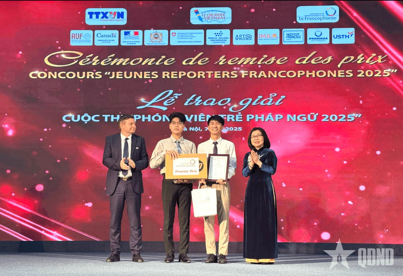 Trao giải cuộc thi “Phóng viên trẻ Pháp ngữ 2025”