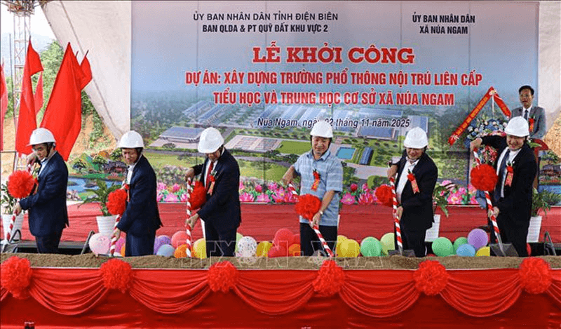 Đồng loạt khởi công các trường phổ thông nội trú liên cấp tại các xã biên giới ở 17 tỉnh, thành phố