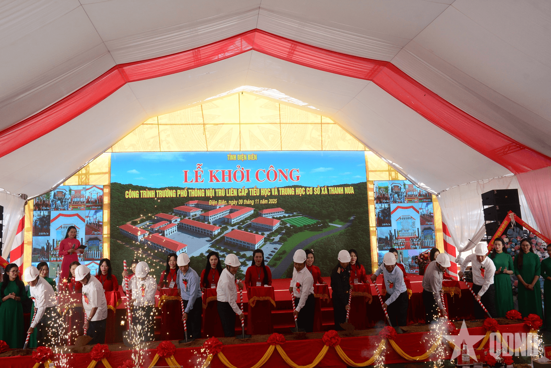 Điện Biên: Khởi công Trường phổ thông nội trú liên cấp Tiểu học và Trung học cơ sở xã Thanh Nưa