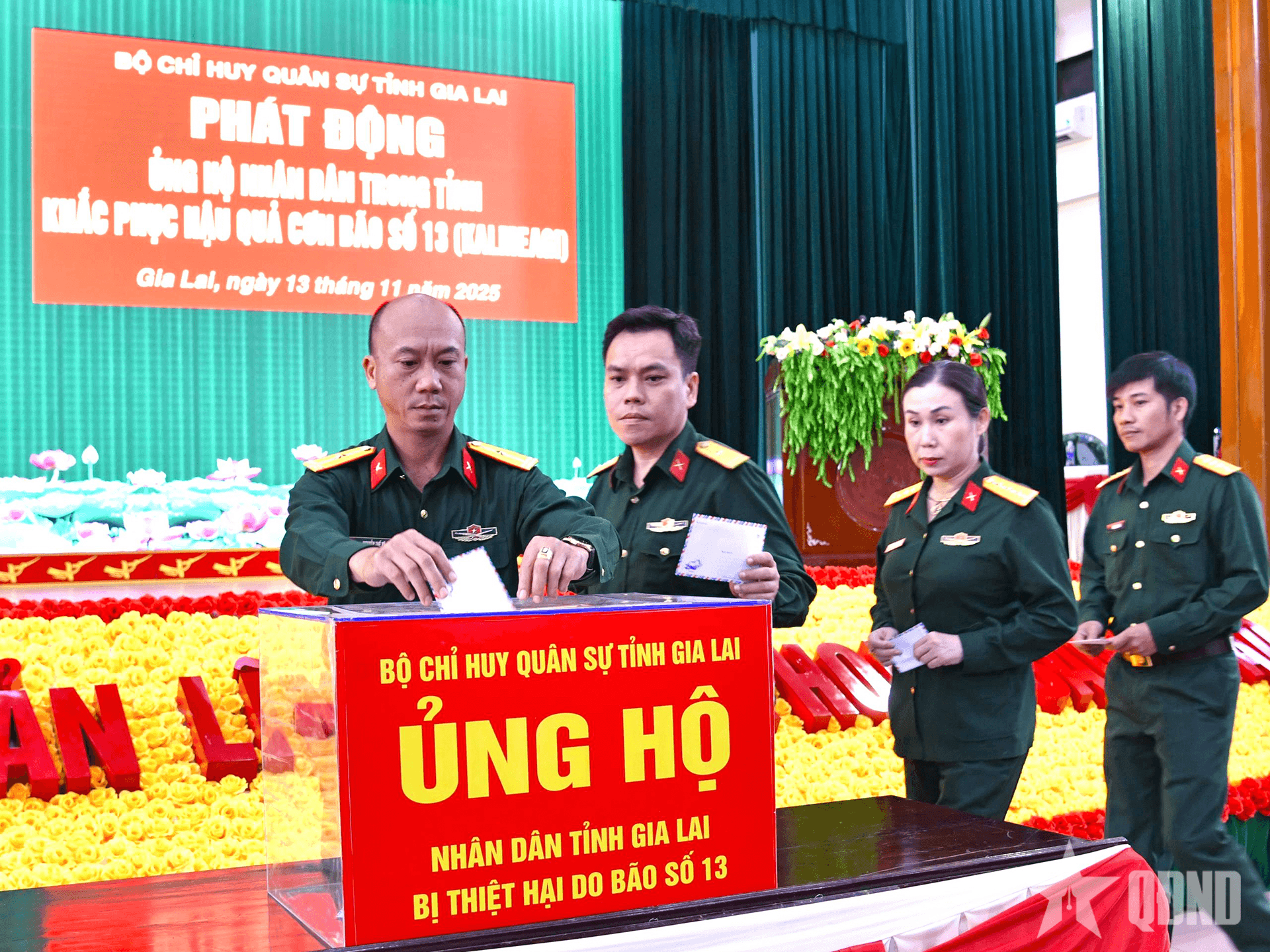 LLVT tỉnh Gia Lai: Ủng hộ gần 700 triệu đồng khắc phục hậu quả bão số 13