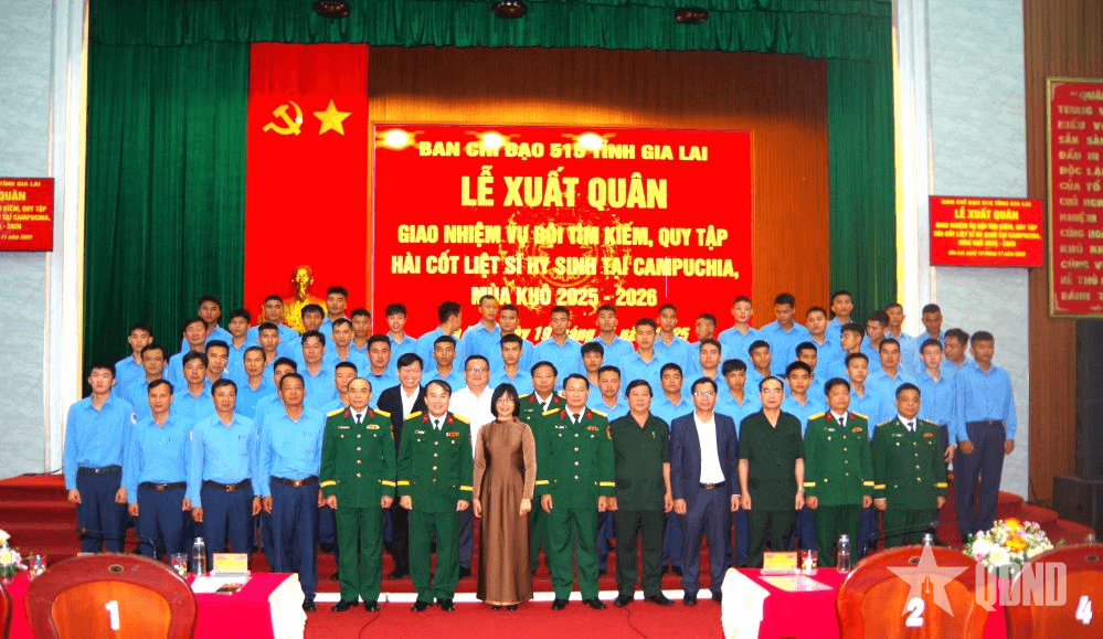 Gia Lai: Xuất quân tìm kiếm, quy tập hài cốt liệt sĩ tại Campuchia