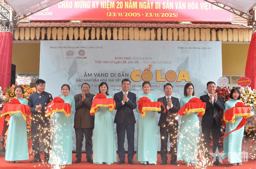 Triển lãm "Âm vang di sản - Sắc màu di sản văn hóa phi vật thể Cổ Loa"