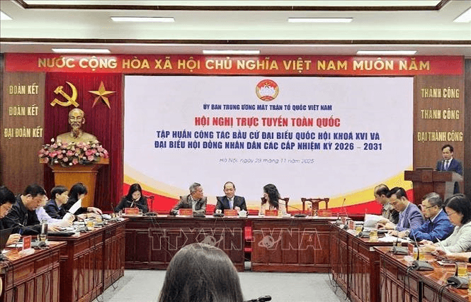 Tập huấn công tác bầu cử đại biểu Quốc hội khóa XVI và đại biểu HĐND các cấp nhiệm kỳ 2026-2031