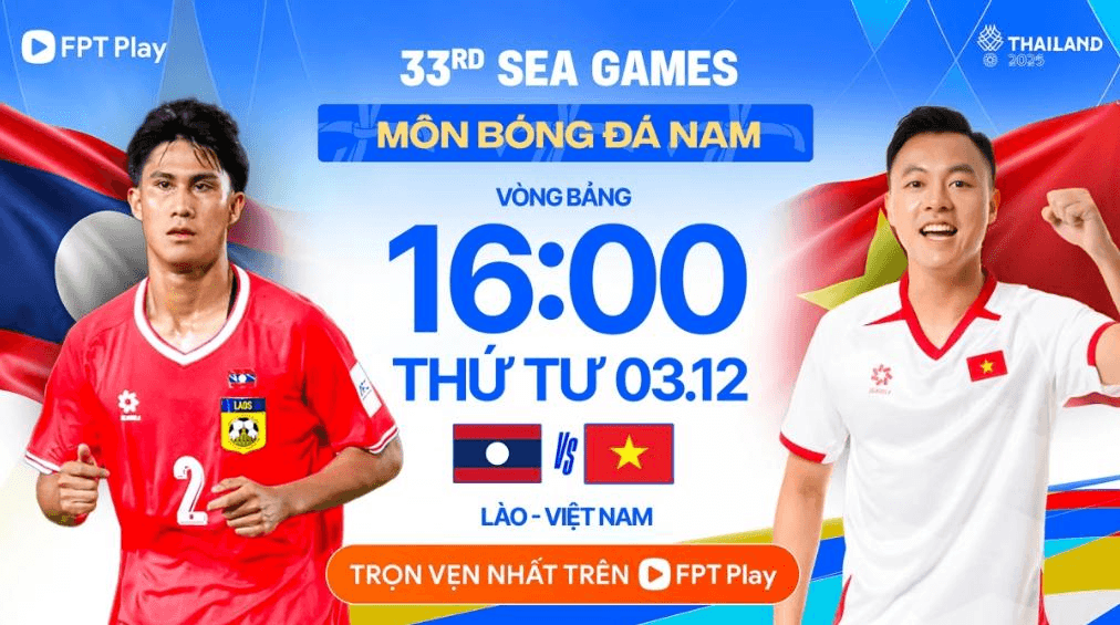 Link xem trực tiếp U22 Việt Nam đấu U22 Lào, bảng B bóng đá nam SEA Games 33