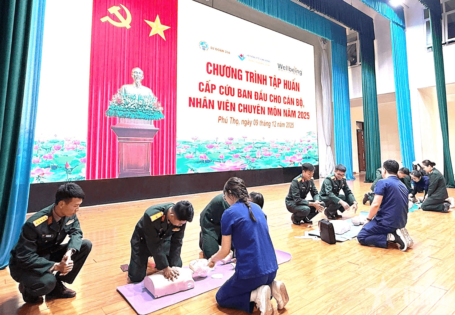 Sư đoàn 316 tập huấn cấp cứu ban đầu cho cán bộ, chiến sĩ