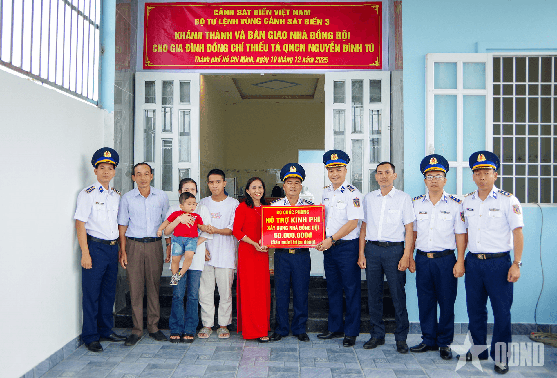 Vùng Cảnh sát biển 3 khánh thành, bàn giao Nhà đồng đội