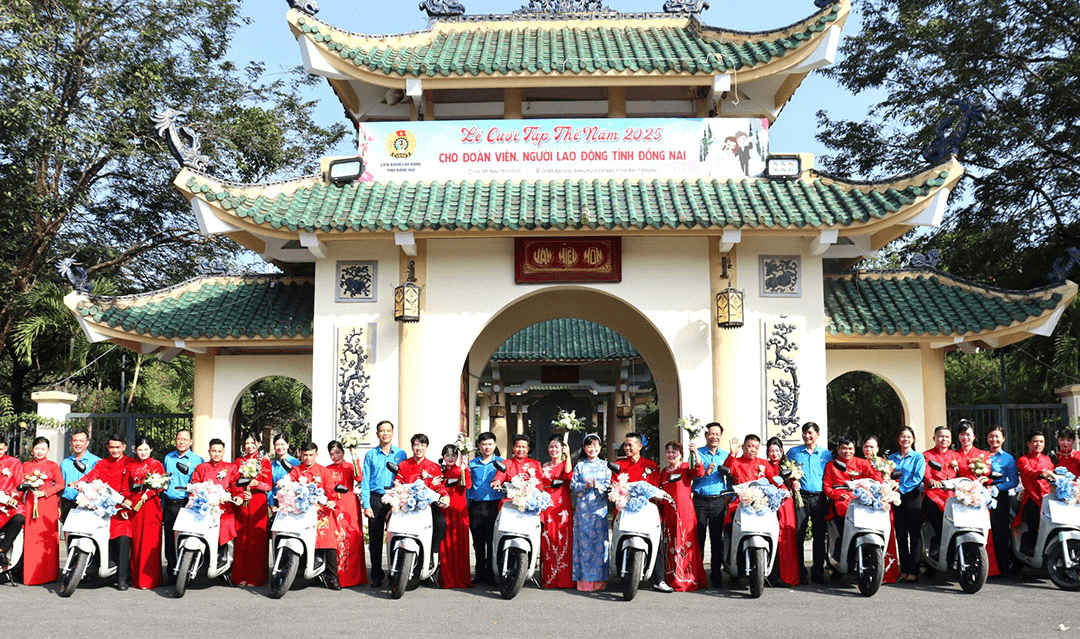 12 cặp đôi được tổ chức lễ cưới tập thể tại Đồng Nai
