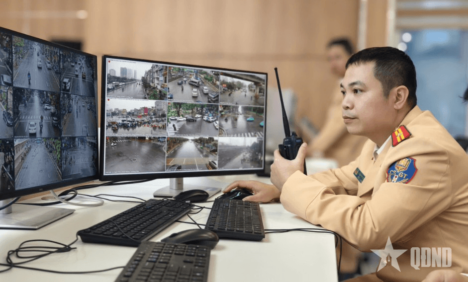 Vận hành camera AI tại Hà Nội tạo chuyển biến tích cực