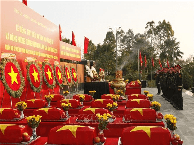 Lễ truy điệu và an táng 41 hài cốt liệt sĩ tại Nghĩa trang Liệt sĩ Bình Phước
