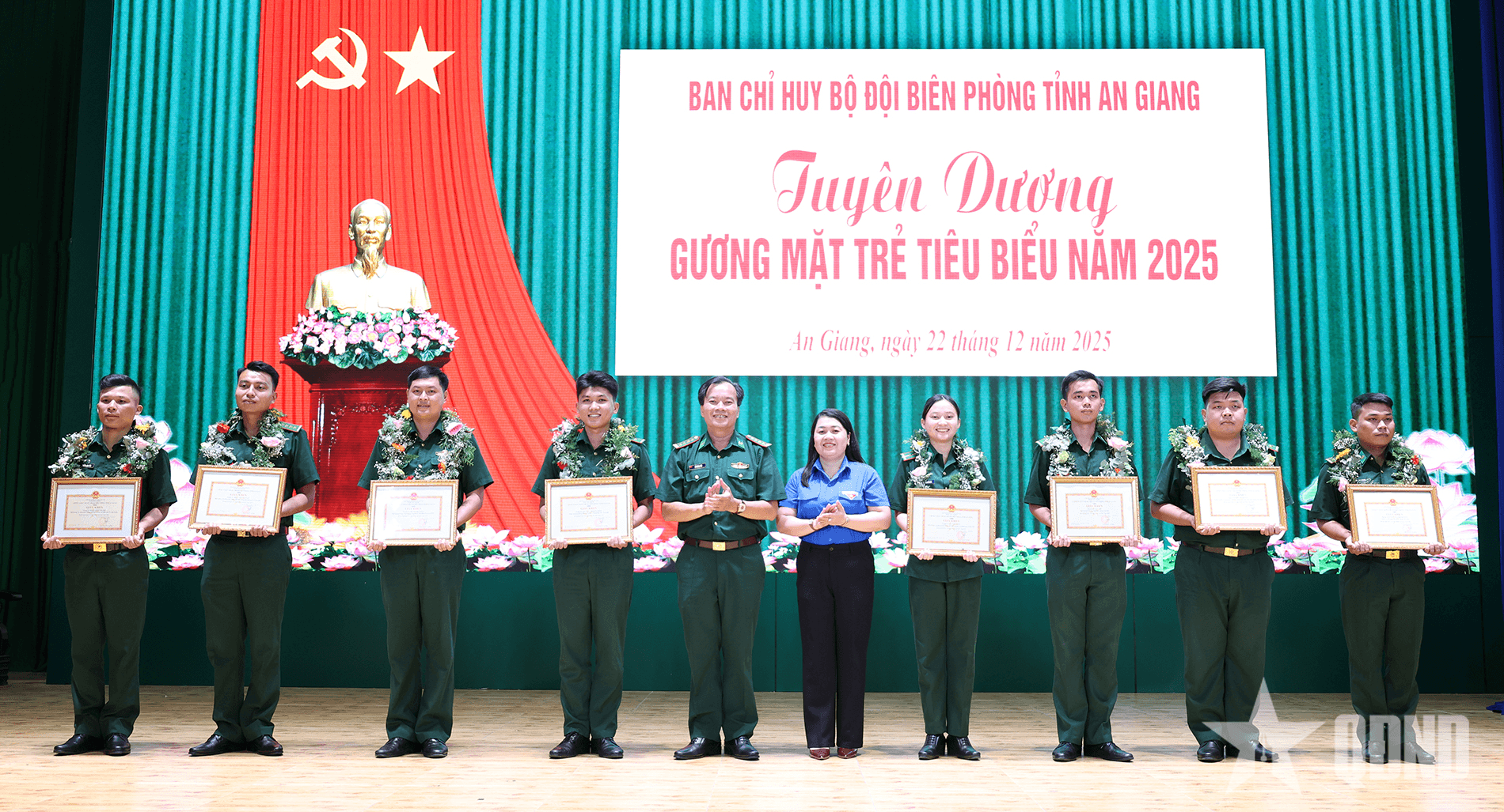 Tuyên dương 10 gương mặt trẻ tiêu biểu Bộ đội Biên phòng tỉnh An Giang
