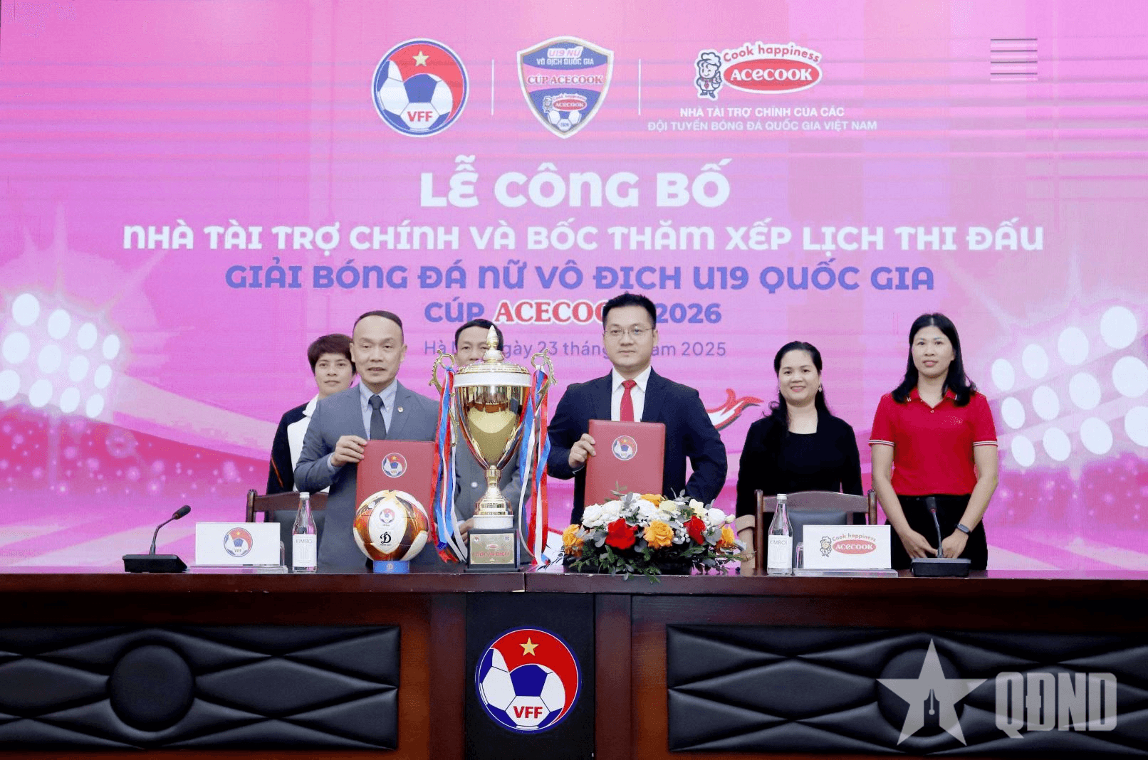 Công bố tài trợ và bốc thăm xếp lịch thi đấu giải U19 nữ quốc gia - Cúp Acecook 2026
