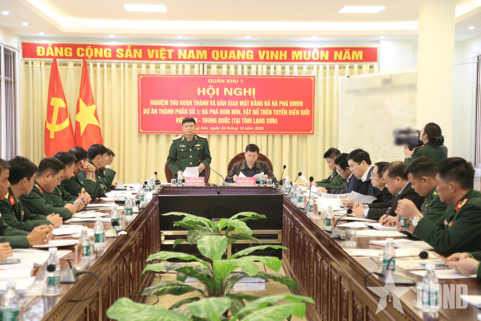Nghiệm thu mặt bằng 1.615ha đã rà phá bom mìn tuyến biên giới Việt Nam - Trung Quốc tại Lạng Sơn