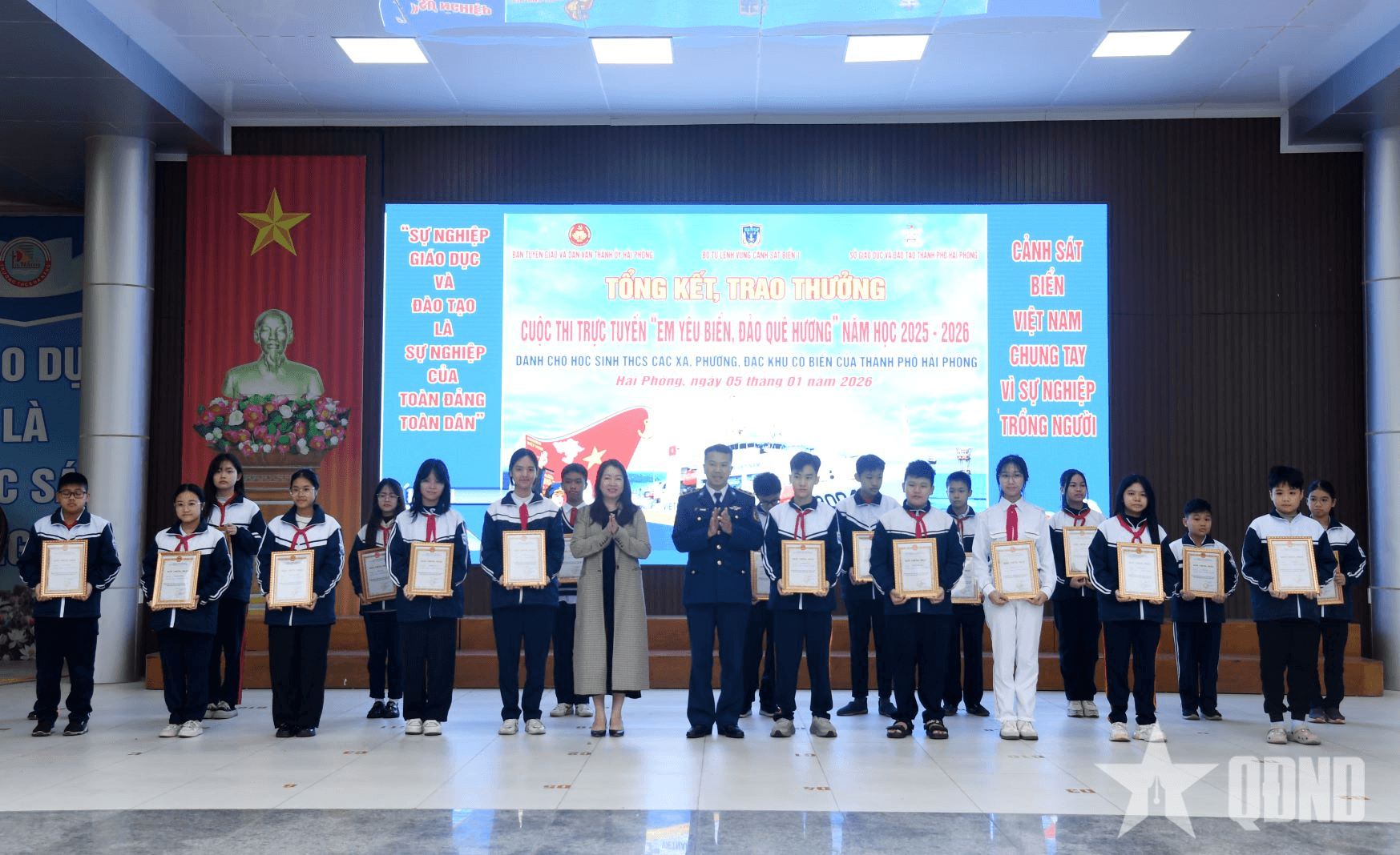 Trao thưởng cuộc thi trực tuyến “Em yêu biển, đảo quê hương” tại Hải Phòng