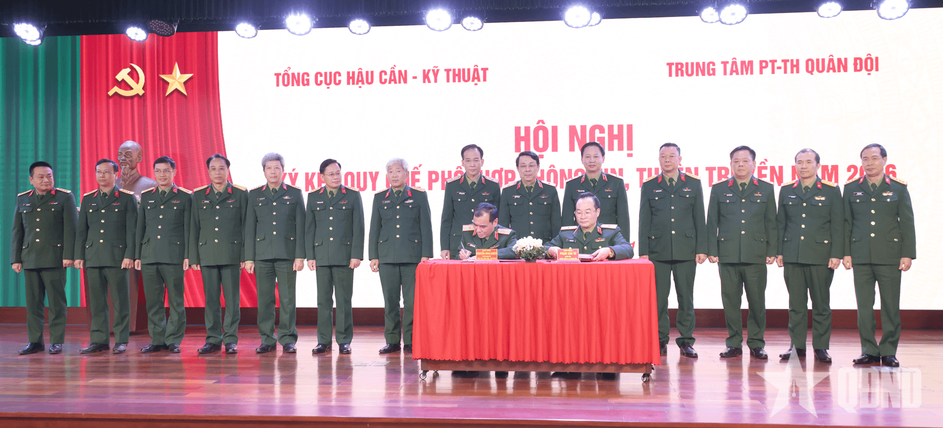 Tổng cục Hậu cần-Kỹ thuật và Trung tâm Phát thanh - Truyền hình Quân đội ký quy chế phối hợp thông tin, tuyên truyền