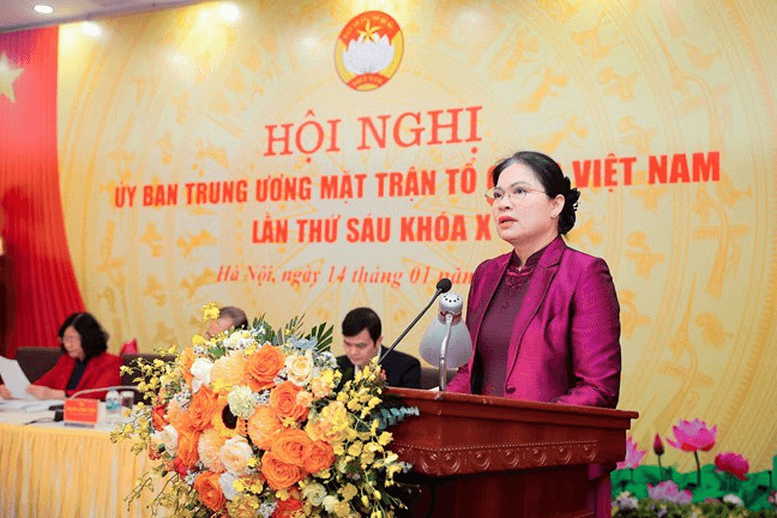 Đồng chí Hà Thị Nga giữ chức Phó chủ tịch - Tổng Thư ký Ủy ban Trung ương MTTQ Việt Nam