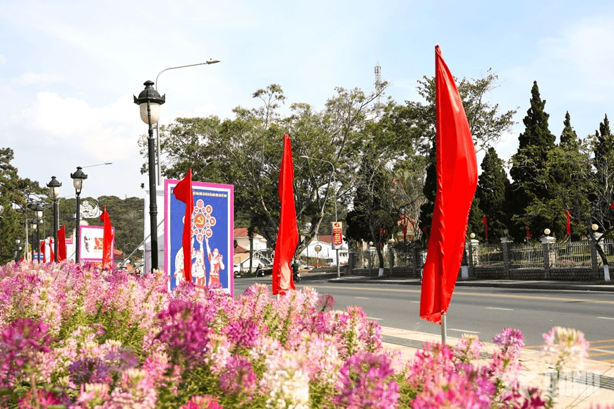 Đà Lạt rực rỡ cờ hoa chào mừng Đại hội đại biểu toàn quốc lần thứ XIV của Đảng