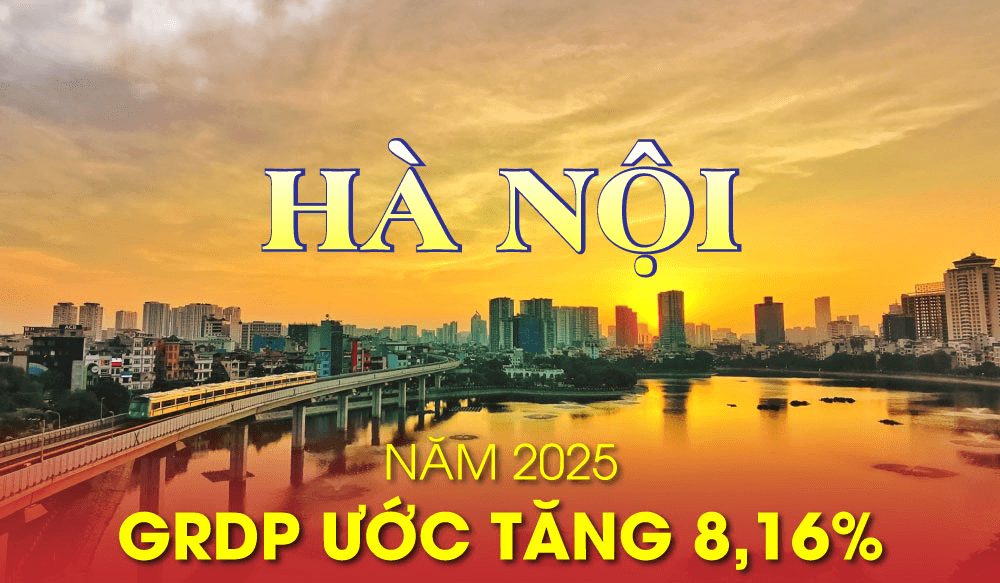 Năm 2025: GRDP của Hà Nội ước tăng 8,16%