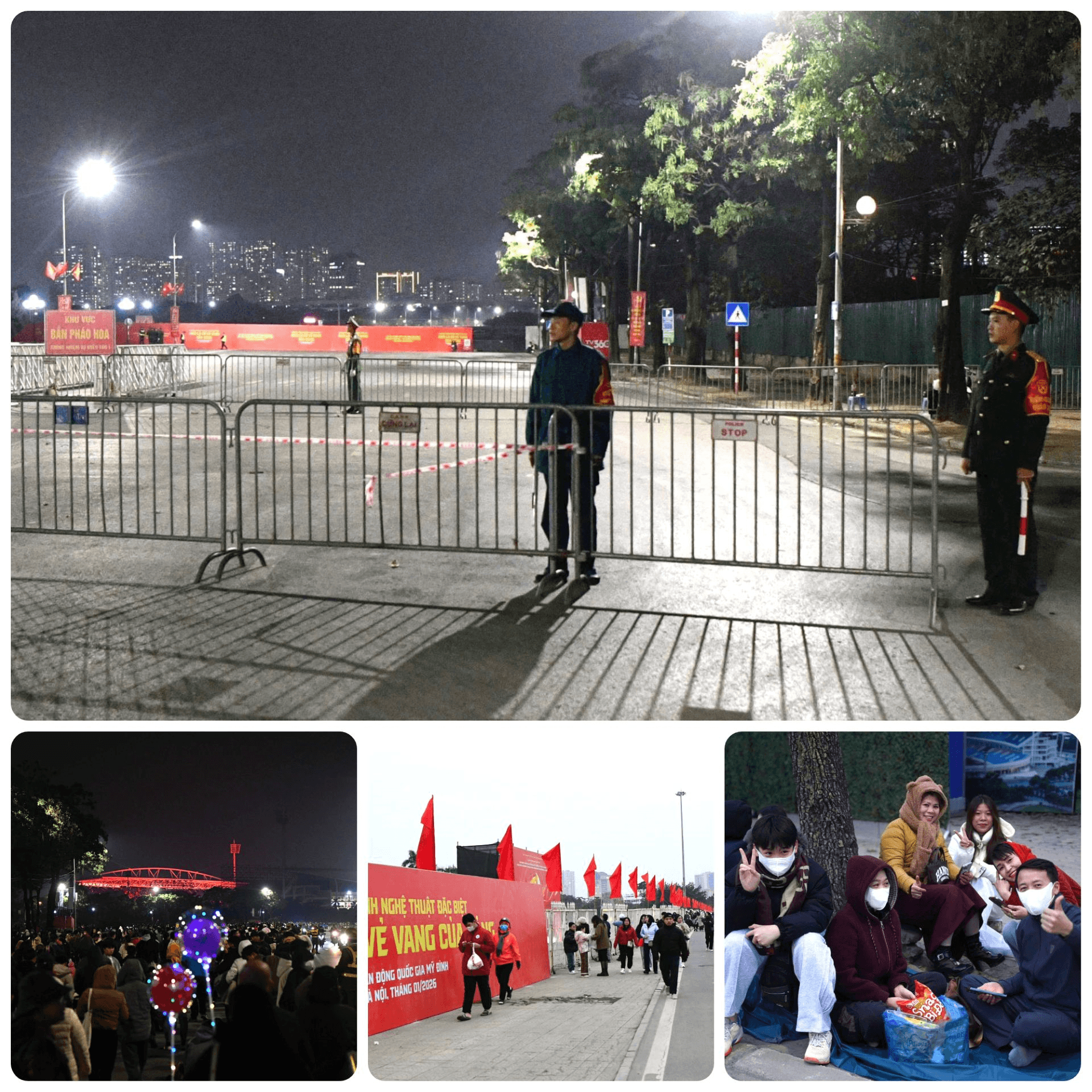 Người dân háo hức chờ đón chương trình pháo hoa chào mừng thành công Đại hội XIV của Đảng