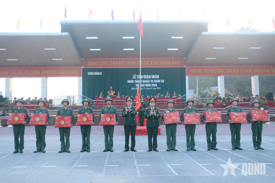 Tổ chức Lễ tiễn quân nhân hoàn thành nghĩa vụ quân sự năm 2026