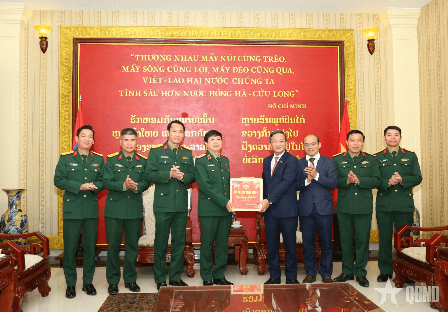 Đại sứ Nguyễn Minh Tâm: Quân khu 4 đóng góp tích cực vào các dự án kinh tế - quốc phòng trên đất bạn Lào