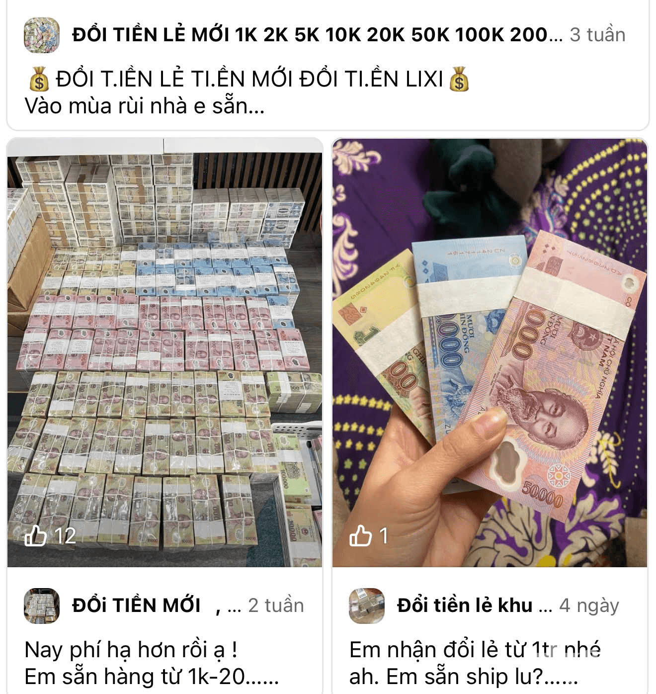 Cảnh giác dịch vụ đổi tiền mới online