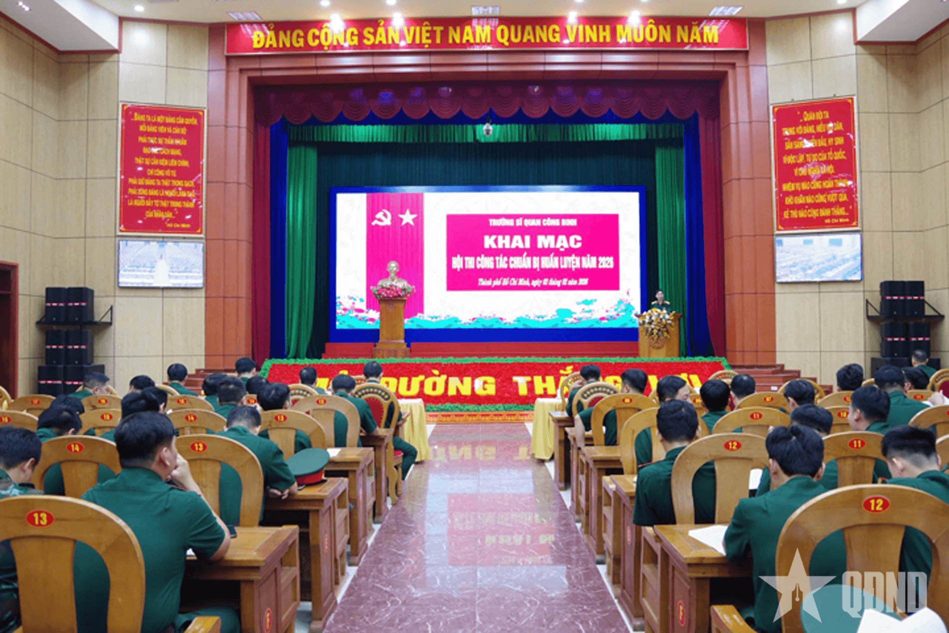 Trường Sĩ quan Công binh tổ chức Hội thi công tác chuẩn bị huấn luyện