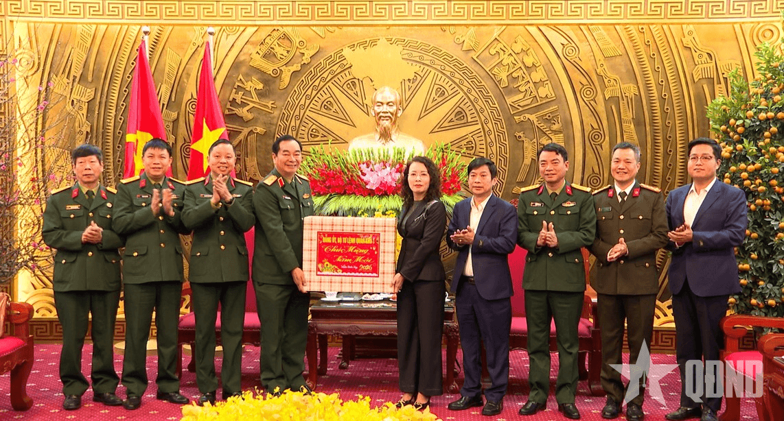 Bộ tư lệnh Quân khu 1 chúc Tết Tỉnh ủy, Bộ CHQS tỉnh Bắc Ninh