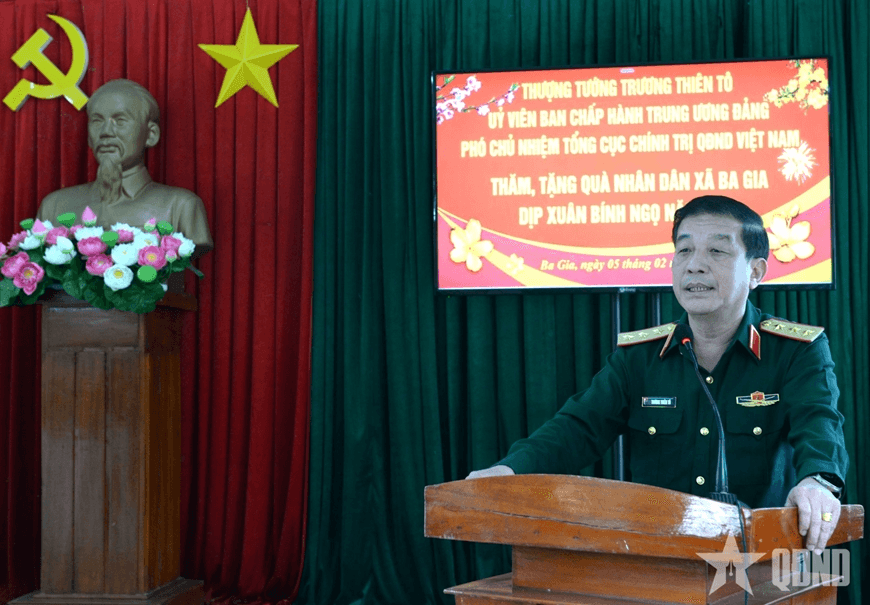 Thượng tướng Trương Thiên Tô thăm, chúc Tết tại Quảng Ngãi
