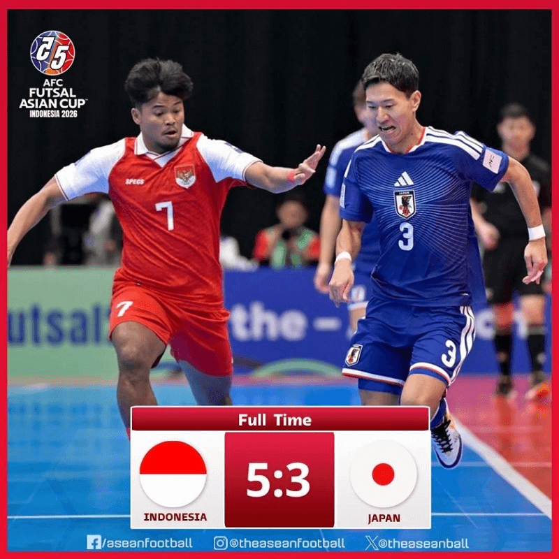 Tin thể thao (6-2): Xác định hai đội vào chung kết futsal châu Á