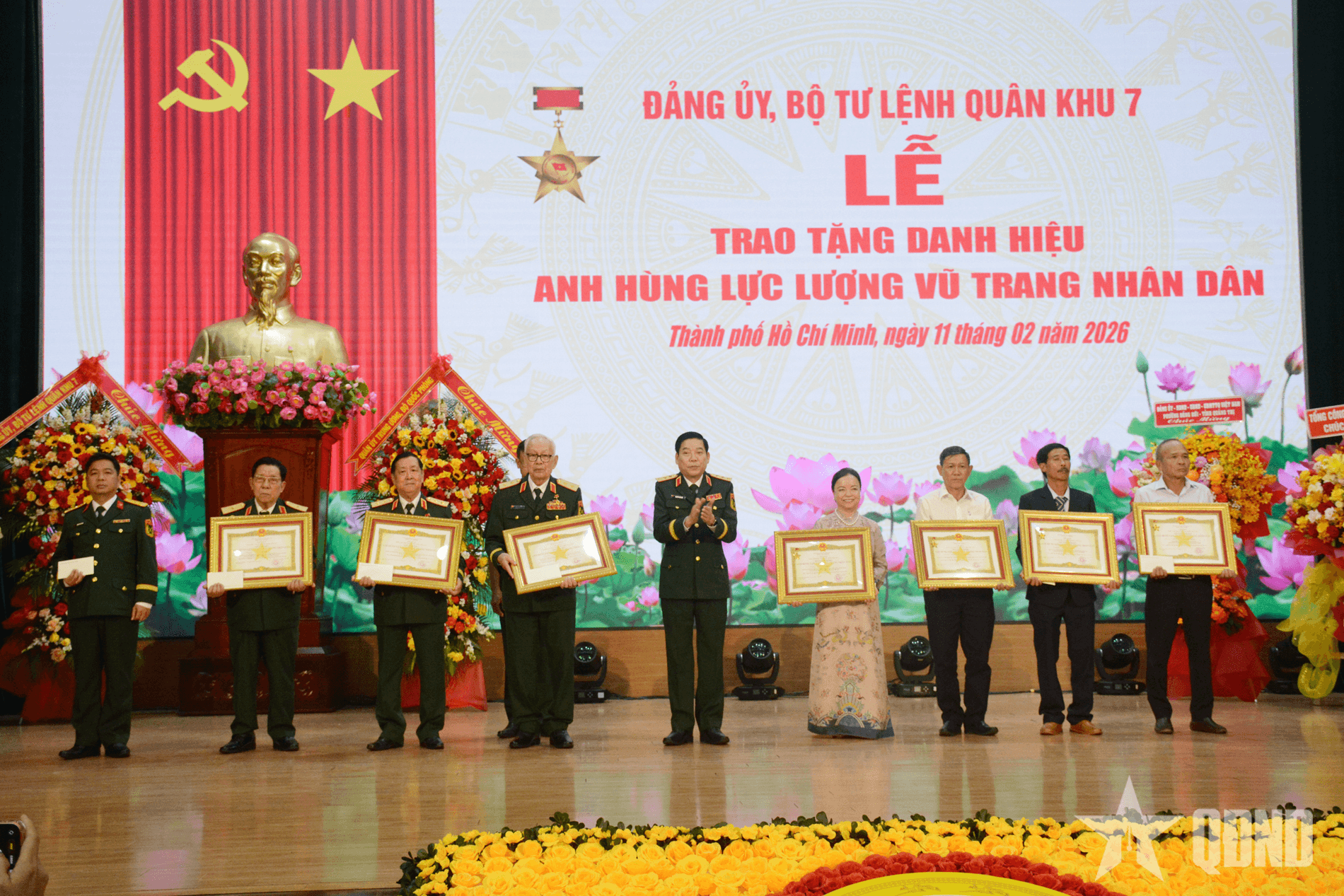 Quân khu 7: Trao tặng, truy tặng danh hiệu Anh hùng LLVT nhân dân cho 7 đồng chí