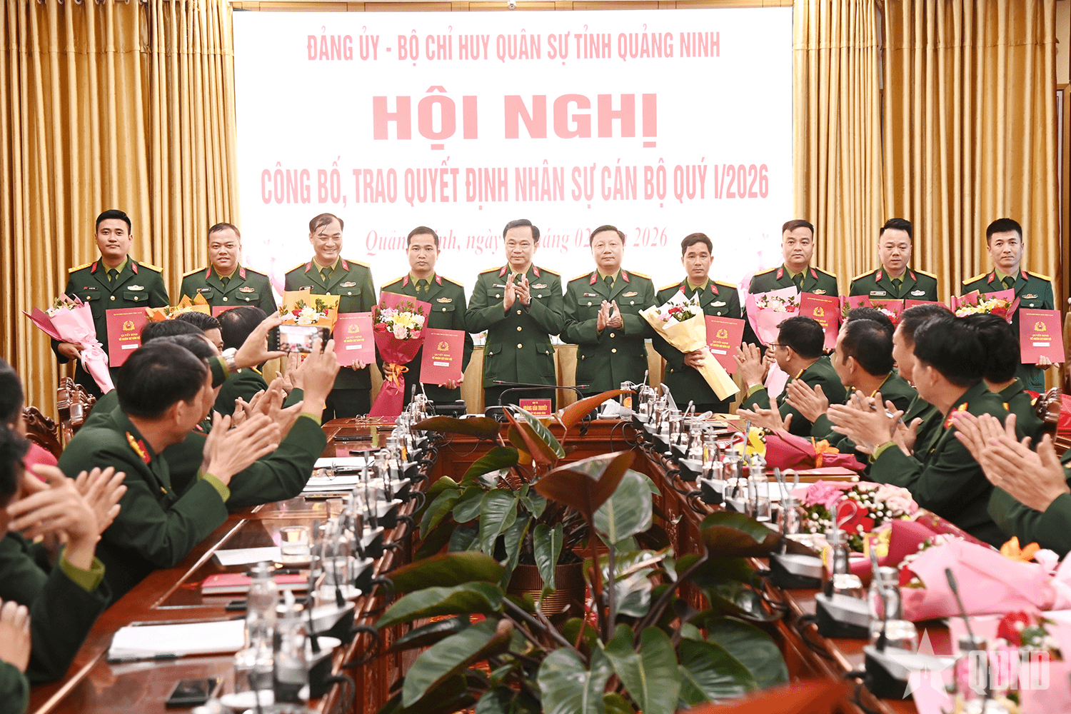 Đảng ủy, Bộ CHQS tỉnh Quảng Ninh công bố, trao quyết định cán bộ quý I năm 2026