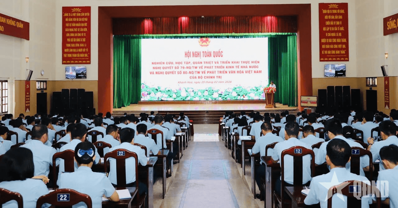 Trường Sĩ quan Không quân tham dự Hội nghị toàn quốc quán triệt Nghị quyết số 79 và Nghị quyết số 80 của Bộ Chính trị