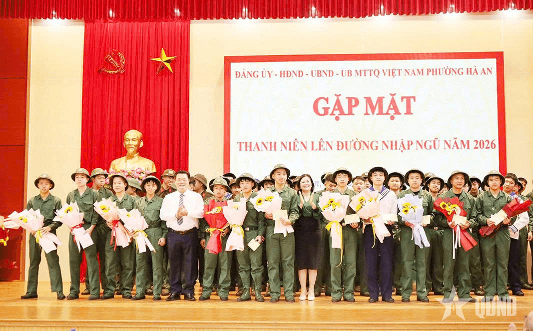 Quảng Ninh: Phường Hà An gặp mặt, động viên thanh niên lên đường nhập ngũ năm 2026