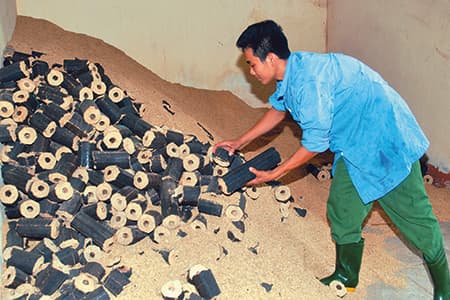 Hiệu quả sử dụng chất đốt trấu, mùn cưa ép
