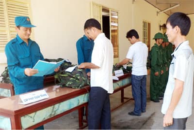 Kết quả thực hiện hình thức cấp thẳng quân trang cho chiến sĩ mới nhập ngũ ở Quân khu 9
