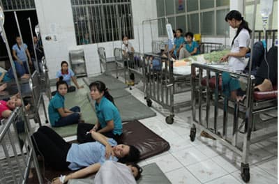 Một số kinh nghiệm về thu dung, cứu chữa số lượng lớn người bị ngộ độc thực phẩm tại bệnh viện 4, Quân đoàn 4