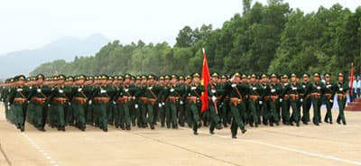Hợp luyện các lực lượng diễu binh lần thứ nhất